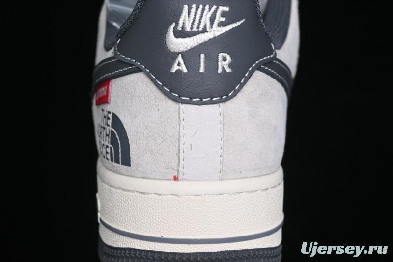 Nike Air Force 1 '07 Low Supreme The North Face Collaboration - Grey Black Red Logo - XZ6188-112