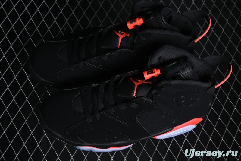 Nike Air Jordan 6 Retro Basketball Shoes with Infrared Design and 3M Reflective Details - 384664-060