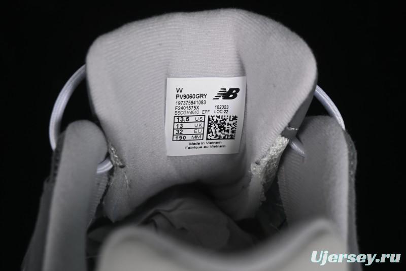 New Balance 9060 Series Hook and Loop Kids Sneakers - PV9060GRY