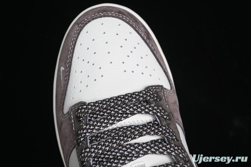 Nike SB Dunk Low Dior Collaboration - Chestnut Anniversary High-End Custom Low-Top Casual Sneakers - XS1086-007