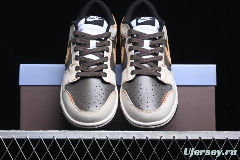 Nike Dunk Low Panda Prank Pioneer Knight Sandstorm Black Brown Low Top Casual Skate Shoes - DD1391-100