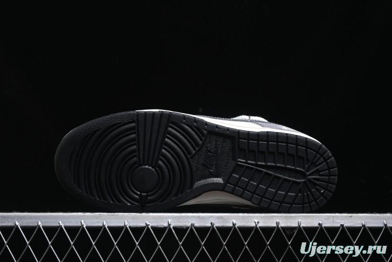 Nike SB Dunk Low Stussy Collaboration - Lace-Up Beige Grey Hook Anniversary High-End Custom Low-Top Casual Skate Shoes - YX5066-206