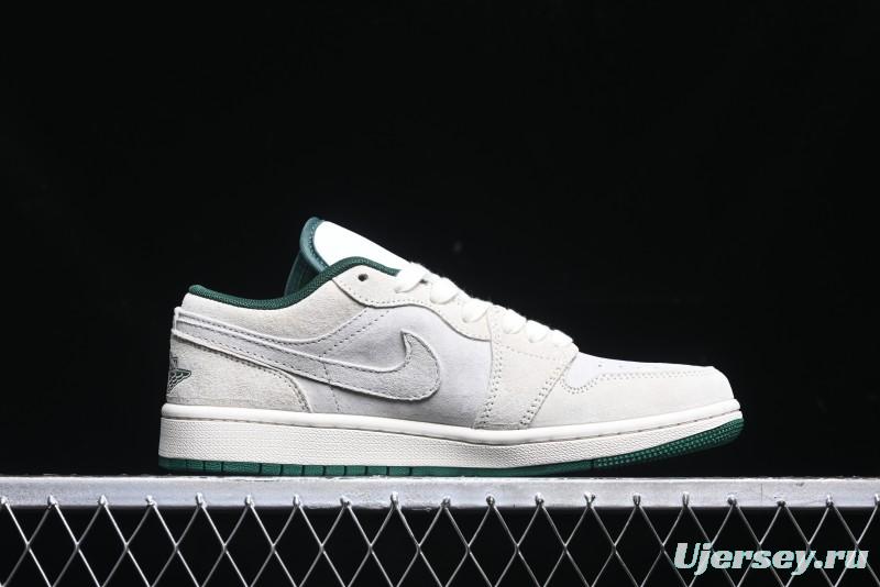Nike Air Jordan 1 Low AJ1 Bape Collaboration - Full Pig Eight Green Grey Retro Basketball Shoes - DM9188-009