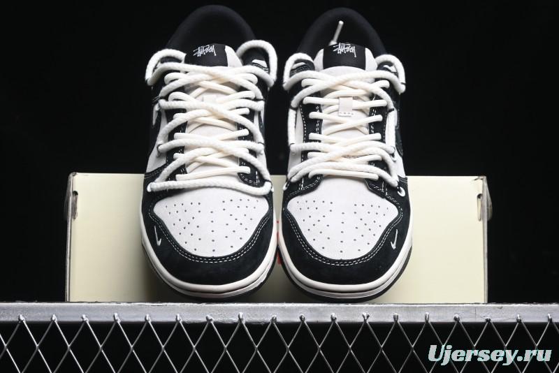 Nike SB Dunk Low Stussy Collaboration - Anniversary High-End Customized Low-Top Casual Skate Shoes - YX5066-209