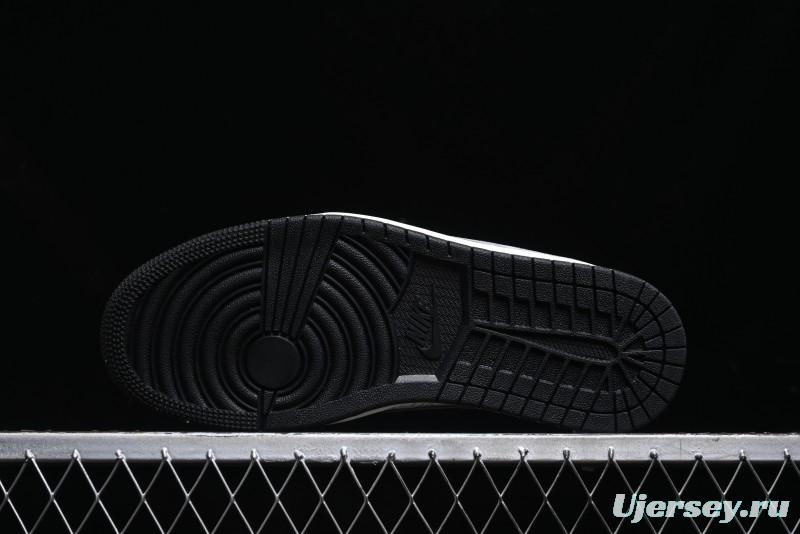 Nike Travis Scott x Fragment Design x Air Jordan 1 Low OG SP AJ1 OF Collaboration - Latte Grey Low Top Casual Sneakers - SJ2068-109