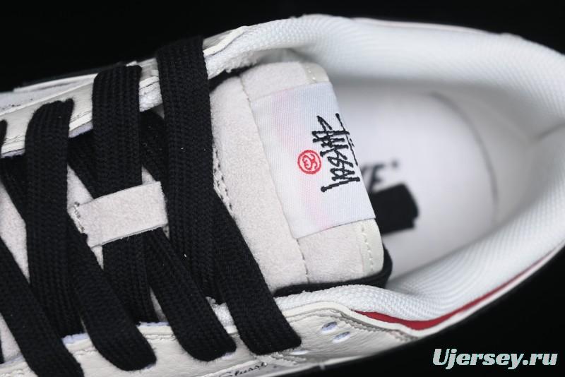 Nike SB Dunk Low Stussy Collaboration - Beige Black Swoosh Silver Edge Anniversary High-End Custom Low-Top Casual Sneakers - XX3168-306