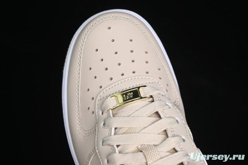 Nike Air Force 1 '07 Low Top Sneakers with Full-Grain Leather and Air Cushion - DD8959-111