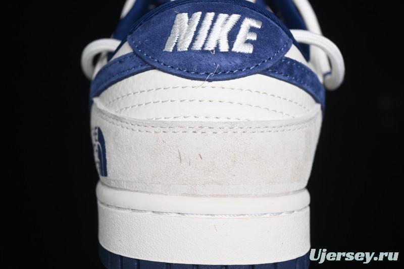 Nike SB Dunk Low The North Face Series - Strap Pig Eight Dark Blue Hook Anniversary High-End Custom Low-Top Casual Skate Shoes - DM6868-001