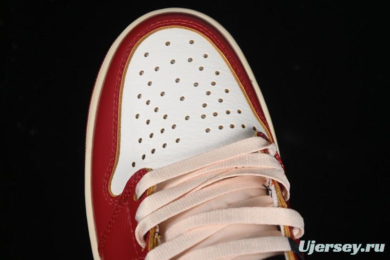 Nike Union x Air Jordan 1 Retro High Basketball Shoes with Chicago-Inspired Colorway - HV8563-600