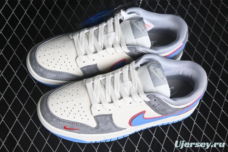 Nike SB Dunk Low Supreme Collaboration Anniversary Custom Low-Top Casual Skate Shoes - KK1333-010