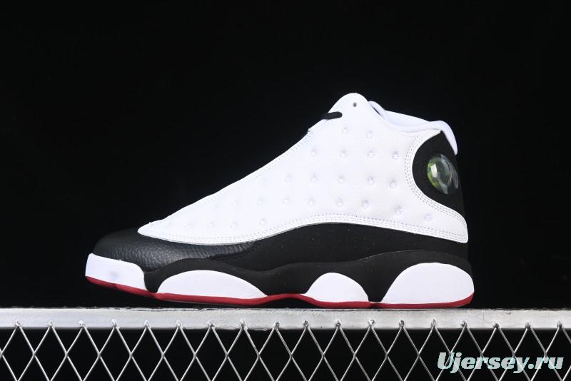 Nike Air Jordan 13 Retro Basketball Shoes in Black/White - 414571-104