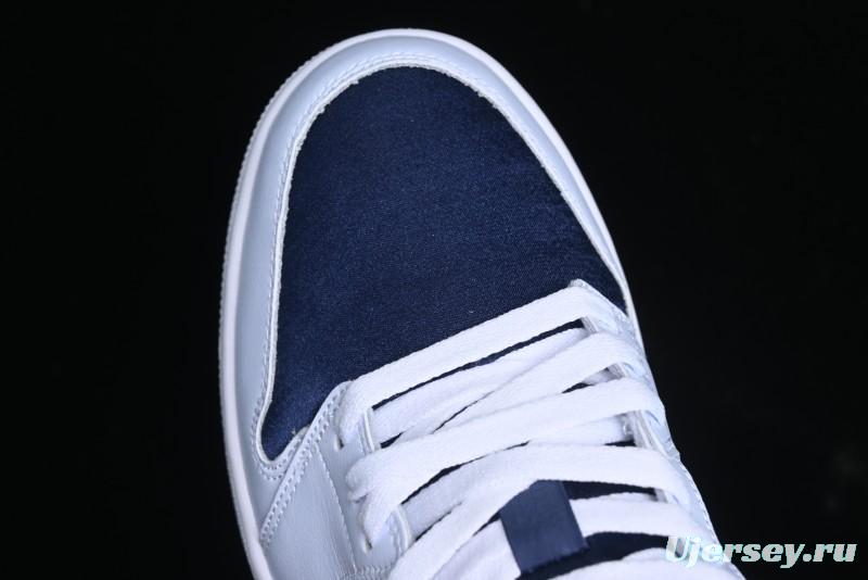 Nike Air Jordan 1 Low AJ1 Navy Blue Silk Casual Sneakers - FZ8778-044