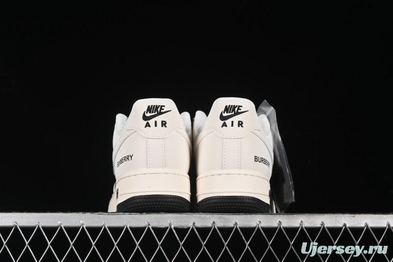 Nike Air Force 1 '07 Low Burberry Collaboration - Black White Patchwork Casual Sneakers - BB8588-227