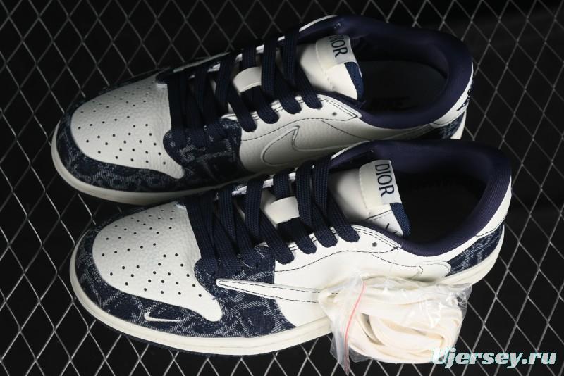 Nike Travis Scott x Fragment Design x Air Jordan 1 Low OG SP AJ1 Retro Sneakers - CH6336-017