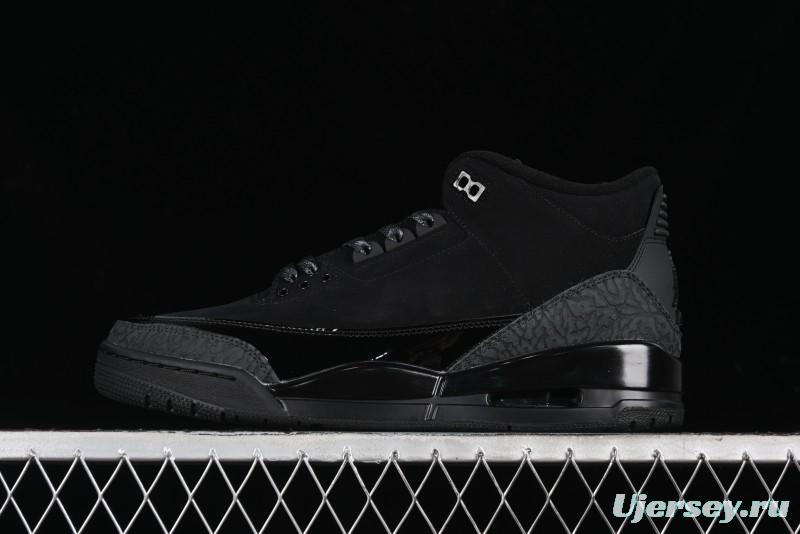 Nike Air Jordan 3 Retro Basketball Shoes Midnight Black - CT8532-001