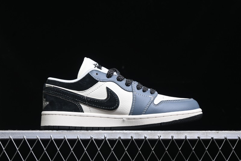 Nike Air Jordan 1 Low Stussy Collaboration Retro Basketball Shoes - XX3318-505