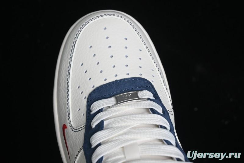 Nike Air Force 1 '07 Low Supreme Collaboration - Light Blue Suede Swoosh Casual Sneakers - XZ3328-669