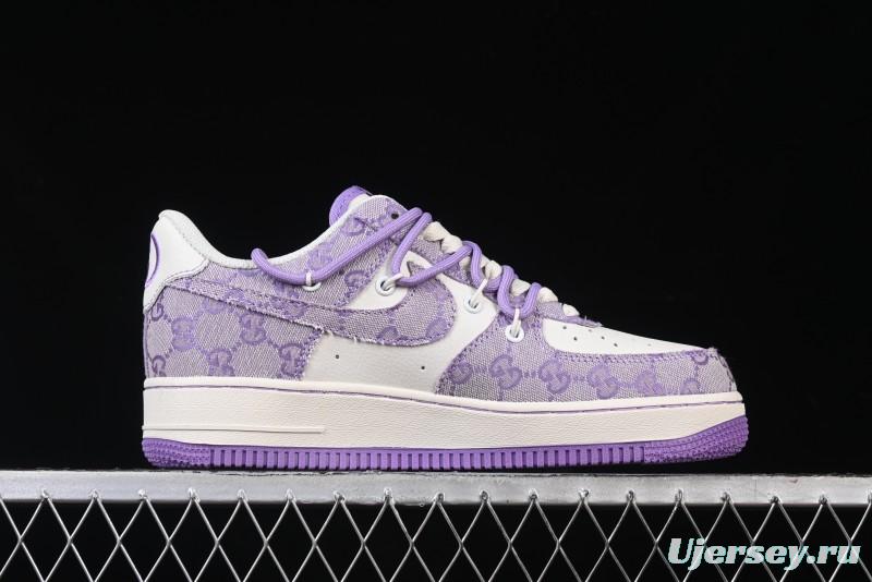 Nike Air Force 1 '07 Low x Gucci Pink Lace-Up Casual Sneakers - BD7700-022