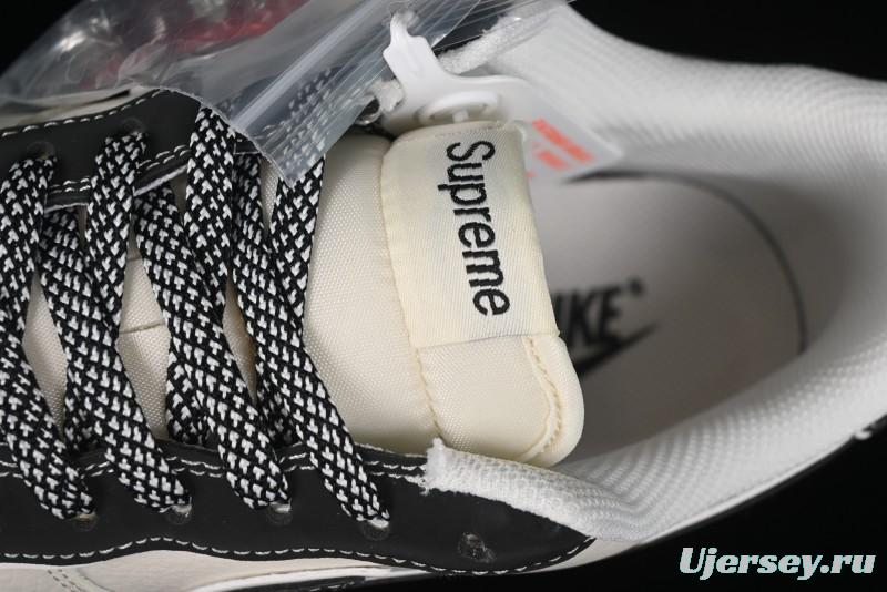 Nike Air Force 1 '07 Low Stone Island x Supreme Collaboration - Off-White Black Heel Casual Sneakers - BB1616-307