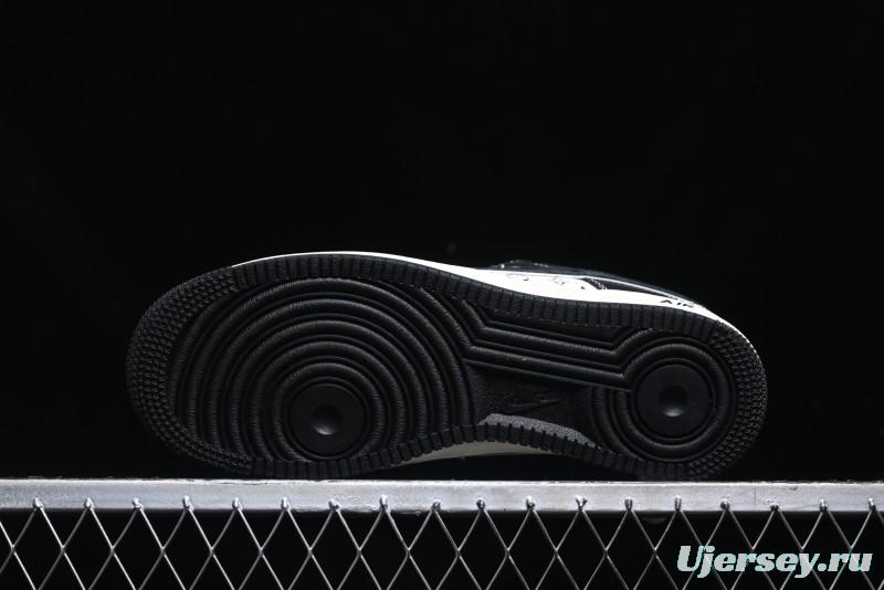 Nike Air Force 1 '07 Low Stussy Collaboration - Beige Black Pattern Red Outsole Low Top Casual Sneakers - XZ6188-339