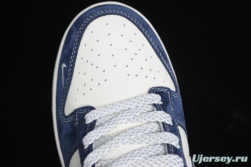 Nike SB Dunk Low The North Face Collaboration - Light Blue Grey Check Anniversary High-End Custom Low-Top Casual Skate Shoes - YX5066-251