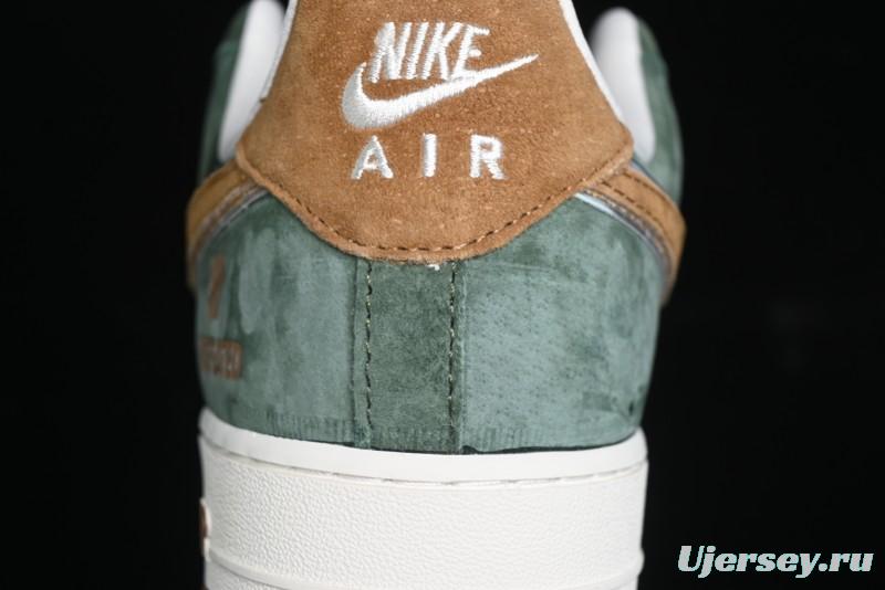 Nike Air Force 1 '07 Low UN Collaboration - Moss Green Low-Top Casual Sneakers - KK1988-022