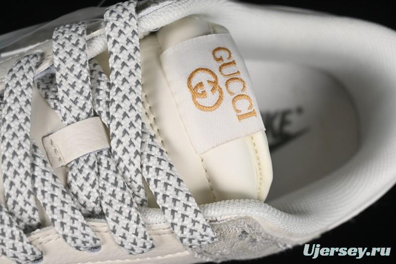 Nike SB Dunk Low Gucci Collaboration - Smoke Green Anniversary High-End Custom Low-Top Casual Skate Shoes - XX2025-389