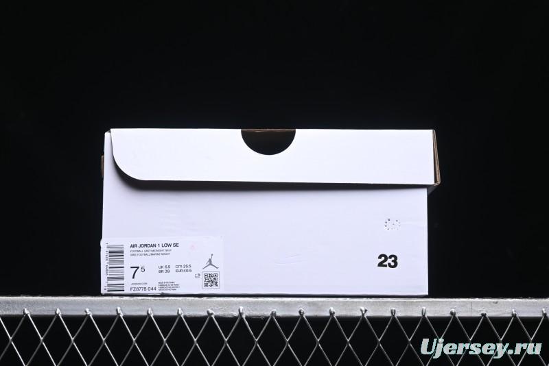 Nike Air Jordan 1 Low AJ1 Navy Blue Silk Casual Sneakers - FZ8778-044