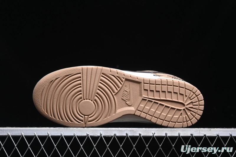 Nike SB Dunk Low The North Face Collaboration - Black White Brown Anniversary High-End Custom Low-Top Casual Skate Shoes - XS1086-004