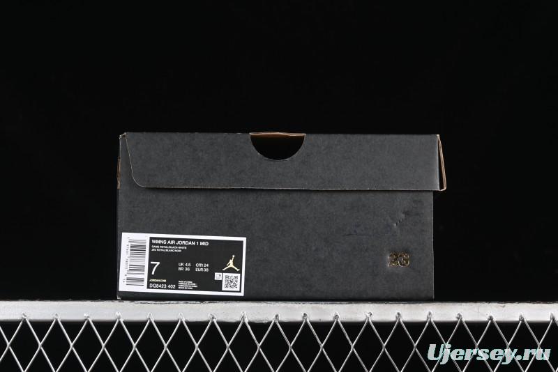 Nike Air Jordan 1 Mid AJ1 Basketball Shoes White Blue - DQ8423-402