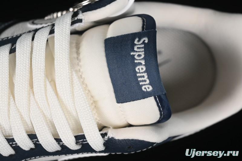 Nike Air Force 1 '07 Low Supreme Casual Sneakers in White-Blue Shadow - KK1988-009