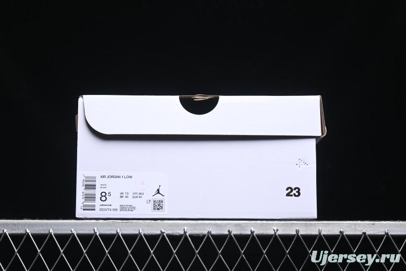 Nike Air Jordan 1 Low AJ1 White Pink Low-Top Casual Sneakers - DC0774-109