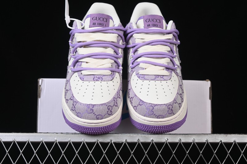 Nike Air Force 1 '07 Low x Gucci Pink Lace-Up Casual Sneakers - BD7700-022