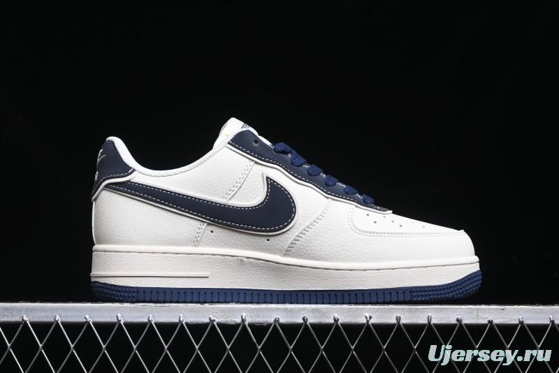 Nike Air Force 1 '07 Low Stone Island x Supreme Collaboration - Navy Blue & Off-White Low-Top Casual Sneakers - BB1616-302