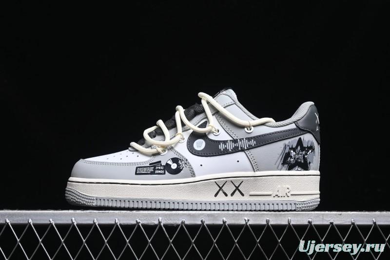 Nike Air Force 1 Low "Vinyl" Casual Sneakers with Lace-Up Design - KS6896-666