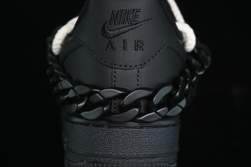 Nike Air Force 1 '07 Low Black Deconstructed Utility Casual Sneakers - CW2288-763