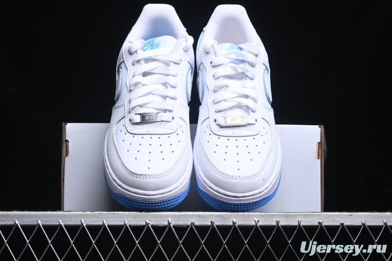 Nike Air Force 1 '07 Low Top-Grain Leather Casual Sneakers with Full-Length Air Cushion - DV0788-101