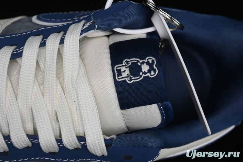 Nike Air Force 1 '07 Low Violent Bear Collaboration - Grey Beige Blue Low-Top Casual Sneakers - KK1988-017