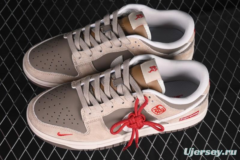 Nike SB Dunk Low Supreme Year of the Snake Limited Edition Anniversary Custom Casual Skate Shoes - AG3702-851