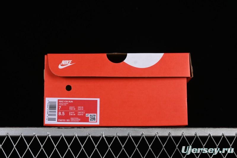 Nike Runtekk V2K Retro Low-Top Running Shoes with Cushlon Foam and Anti-Slip Design - FN6703-001