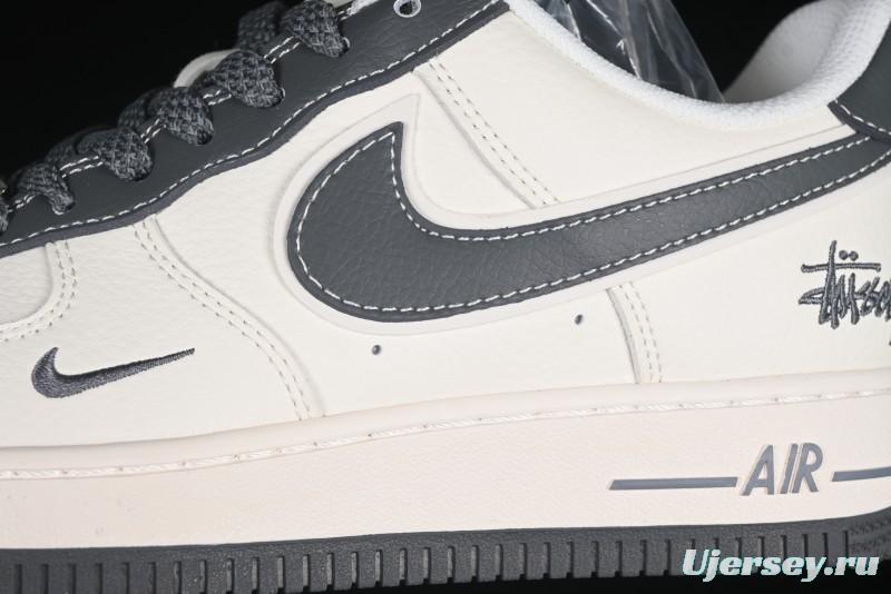 Nike Air Force 1 '07 Low Stussy Collaboration Granite Grey Low-Top Casual Sneakers - XZ6188-226