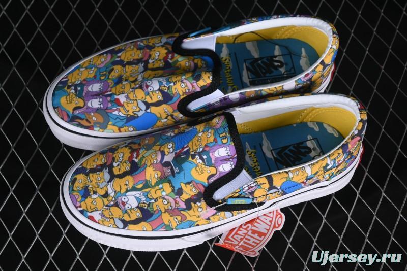 Vans Slip-on Pro Simpson Family All Over Print Low Top Skate Shoes - VN0A3WMD1TJ