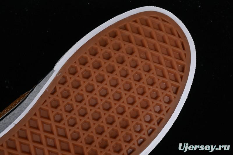 Vans Caldrone Classic American Retro Skate Shoes in Brown Orange - VN000CXZ1OU