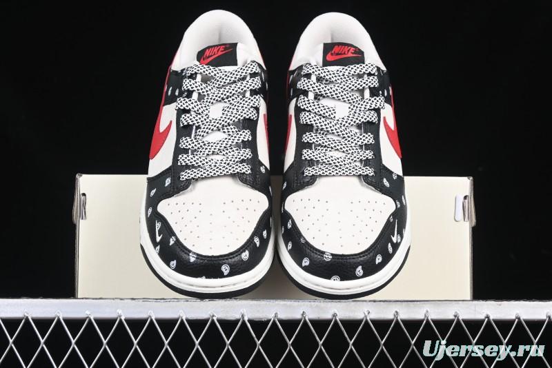 Nike SB Dunk Low Edison Chen Collaboration Graffiti Red Swoosh Anniversary Custom Low-Top Casual Skate Shoes - DJ2024-101