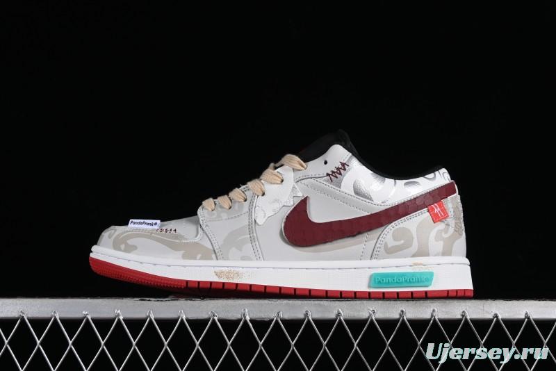 Nike Air Jordan 1 Low AJ1 CNY Year of the Dragon Limited Edition 'Mischievous Panda' Retro Basketball Shoes - 553558-066