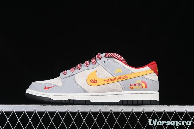 Nike SB Dunk Low The North Face Year of the Snake Collaboration Yellow Swoosh Anniversary Custom Low-Top Casual Skate Shoes - DJ2024-079