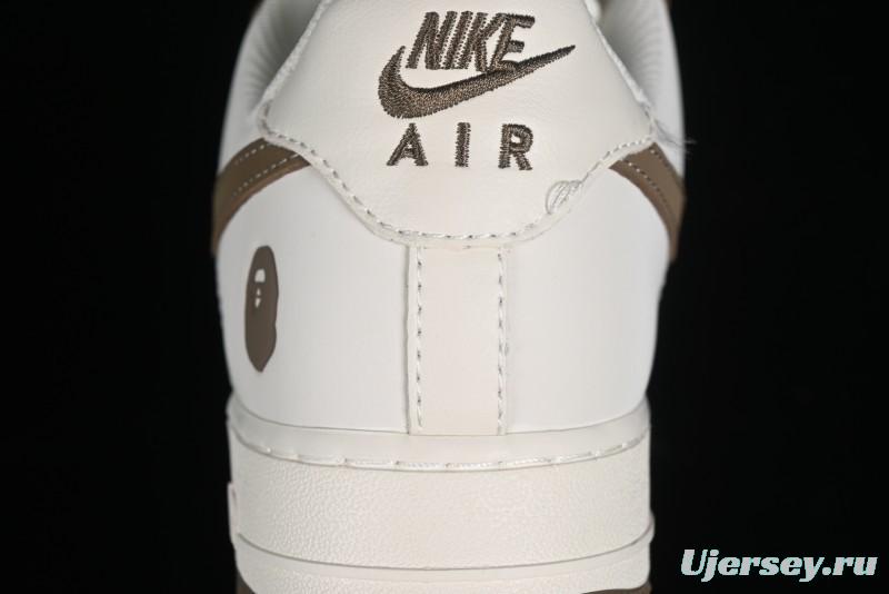 Nike Air Force 1 '07 Low BAPE Collaboration - Light Green Pigskin Low-Top Casual Sneakers - BA8806-225