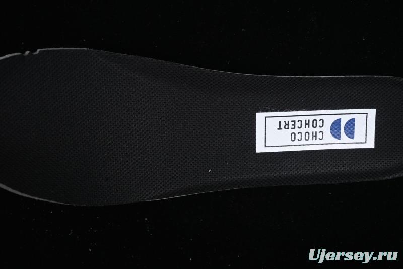 Choco Concert Leather Round Square Asymmetric Fashion Sneakers Black - AJE5