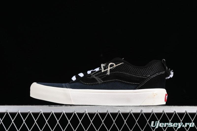 Vans Knu Skool Dragon Whisker Black Blue Slip-Resistant Cushioned Casual Low-Top Sneakers - VN0AUAK335