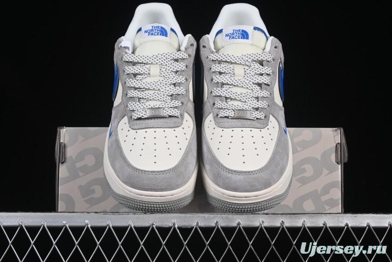 Nike Air Force 1 '07 Low The North Face Collaboration Grey Blue Swoosh Casual Shoes - XZ6188-745